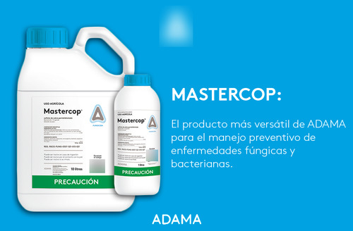 Mastercop Fungicida Bactericida Cenicilla Tizon 1 Litro