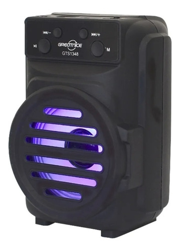 Mini Bocina Altavoz Inalambrico Sd/usb/fm Recargable Luz Rgb