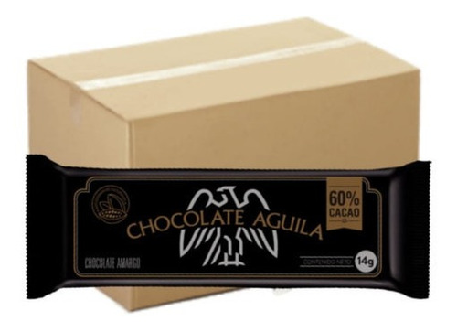 Barritas Chocolate Amargo Aguila Cacao Al 60% 24u X14gr
