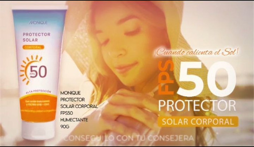 Protector Solar 50 Con Ácido Hialurónico De Monique