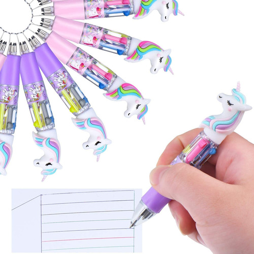 12 Pieces Mini Unicorn Dinosaur Pens Multicolor Unicorn Dino