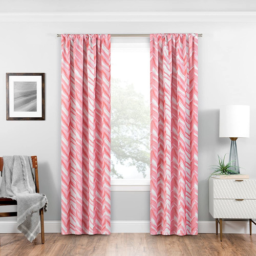 Panel De Cortina De Ventana Haley Blackout,  X , Coral