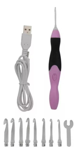 A Juego De Ganchos De Ganchillo Con Luz Led De 9 Uds