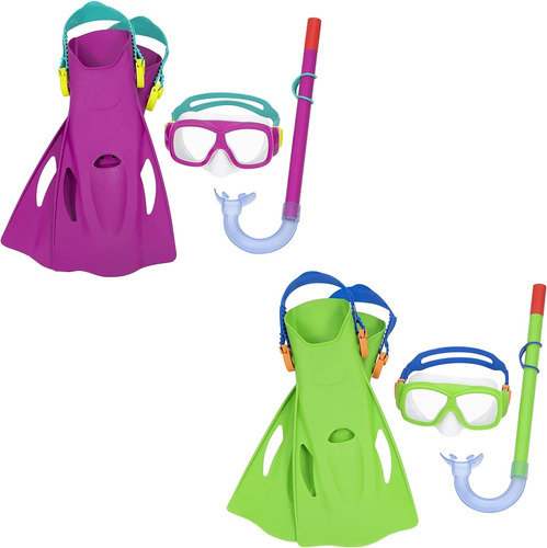 Kit De Snorkel - Mascara De Buceo + Patas De Ranas Para Niños Talles 7-14 !!