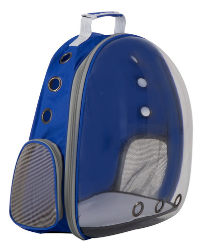Mochila Transportadora Gato Perro Mr Wuff Comoda Back Color Azul