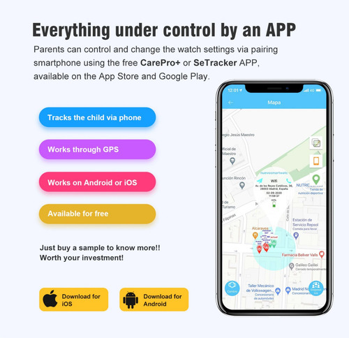 Imagen 9 de 10 de Smartwatch Reloj Lt31 Para Niños Rastreo Gps 4g Con Camara