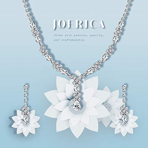 Joerica Juego De Joyeria De La Boda Novia Para Mujer Collar