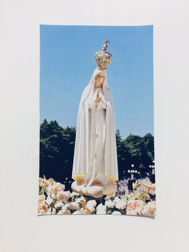 75 Estampas De La Virgen De Fatima Mide 8.5x14cm (ev25)