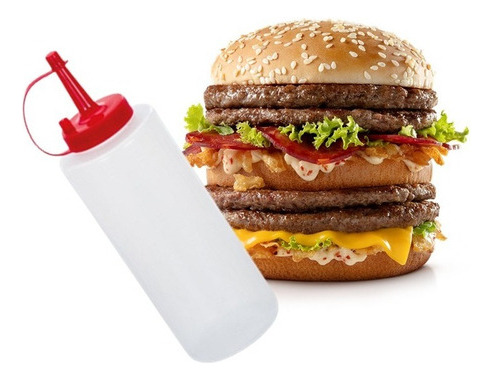 3 Bisnaga Para Ketchup, Maionese, Mostarda E Molhos 200 Ml