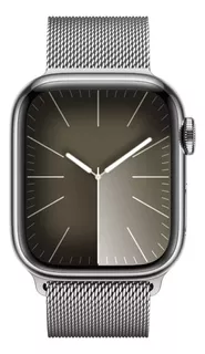 Apple Watch Series 9 GPS + Celular • Caja de acero inoxidable color plata de 41 mm • Correa estilo milanés color plata - Distribuidor autorizado