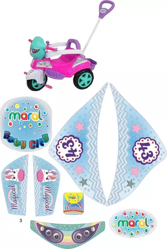 Triciclo Baby City - Menina - Maral