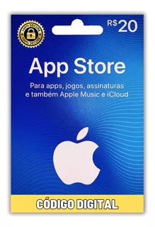 Cartão Gift Card App Store R$ 20 Reais - Itunes Brasil Apple