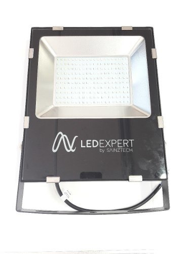 Refletor LED Sainztech Refletor LED de 100W com luz branca quente e caixa preta