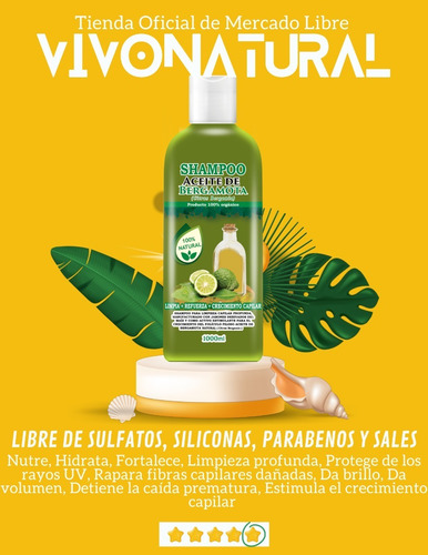 Shampoo Aceite De Bergamota 1l + Shampoo De Colágeno