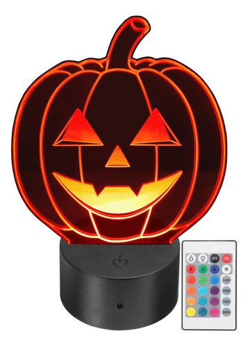 Lámpara Led Decoración Halloween Calabaza Rgb Personalizada