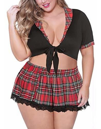 Conjunto De Lencería De Talla Grande Para Colegiala, Conjunt