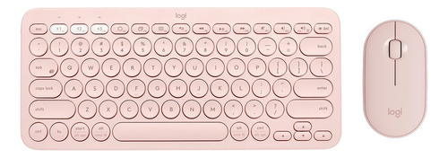 Teclado Logitech K380 Rose + Mouse Pebble M350 Rose