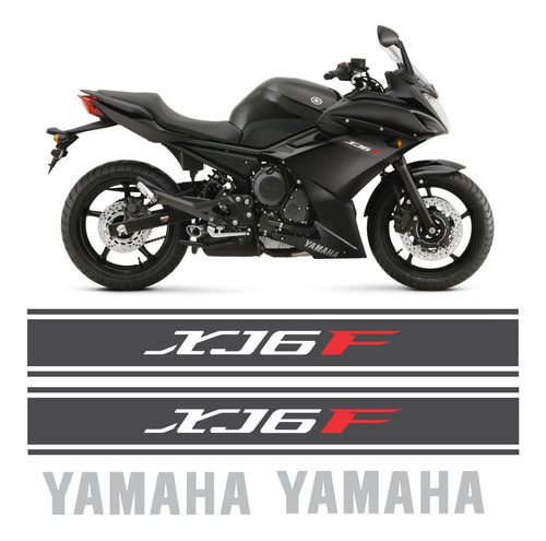 Adesivos Yamaha Xj6f 2010 Preta Xj6 Kit Completo Xj6f01
