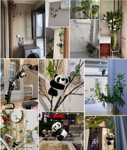 Urso Ursinho Panda 10cm Que Agarra Lembrancinha Festa Evento