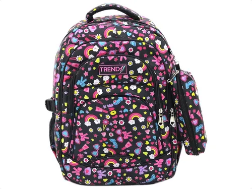 Mochila Niña Colegio Infantil Brillos Estampada Reforzada