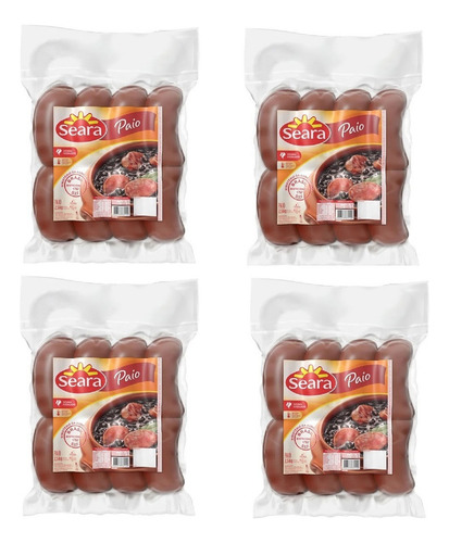 4 Pacote Paio Seara Linguiça Feijão Caldos2,5k