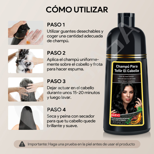 Wa Shampoo Natural Gengibre Para Cobertura De Tintura De