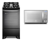 Comprar Combo: Cocina 4 Quemadores Negro(fe4gp)+ Microondas 20l(emdo