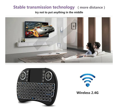 Mini Teclado Dosyu Kb03 Inalambrico Usb Iluminado Smart Tv B Negro Español España