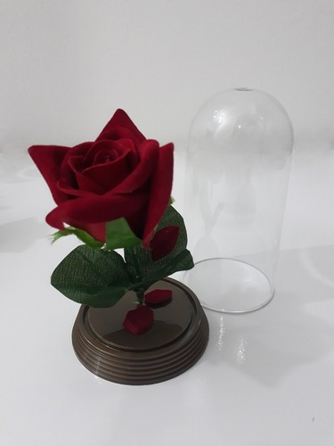 Kit 20 Mini Cúpulas A Bela E A Fera 11 Cm A Rosa Encantada