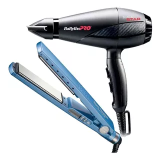 Combo Babyliss Alisadora Nano Titanium + Secador Black Star