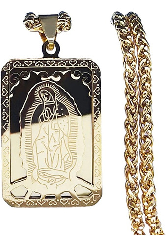 20 Collar Medalla Virgen Guadalupe Cadena Dije Virgen Maria