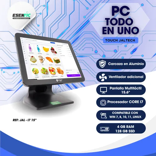 Todo En Uno Jaltech Pos I7 Aluminio 4gb 128gb Táctil