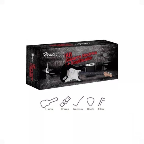 Imagen 5 de 5 de Kit Guitarra Eléctrica 39 + Amplificador 10w Hendrix Hx0044