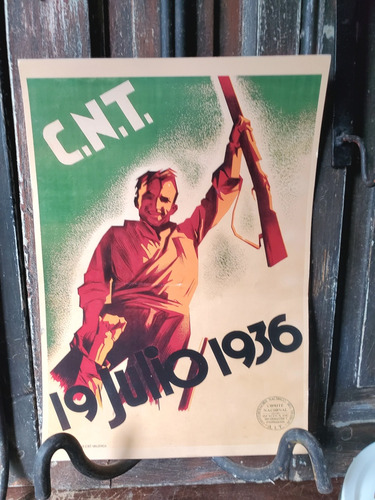 Cartel Catalán Guerra Civil Española Cnt 1936