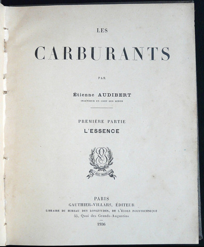 Surtidores Antiguos. Libro Antiguo Les Carburants. 48n 019