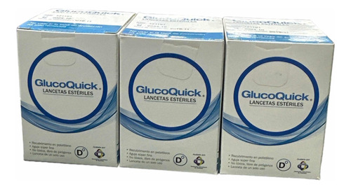 Lancetas Estériles Glucoquick 50 Und Cada Caja