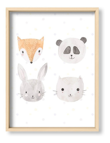 Cuadros Decorativos 30x40 Box Natural Cute Animals