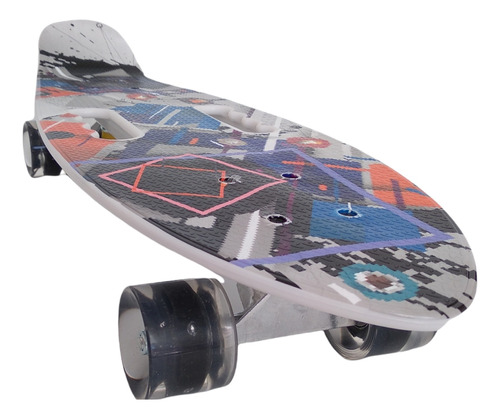 Skate Patineta Mini Longboard Aluminio Estampado