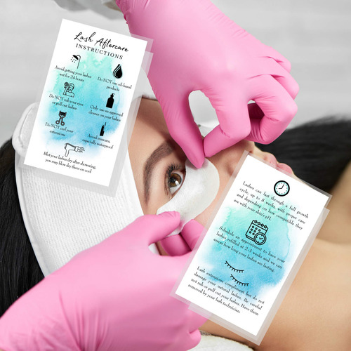 Tarjetas De Instrucciones De Cuidado Posterior De Extensión