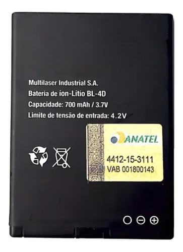 Flex Ba-te-ria Bl-4d Compatível Nokia T7 702t N8 N8-00 808