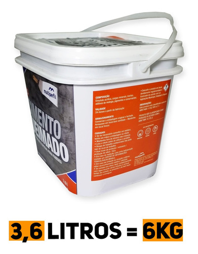 Efeito Cimento Queimado Pronto Pra Uso 3,6l Queimado Escuro