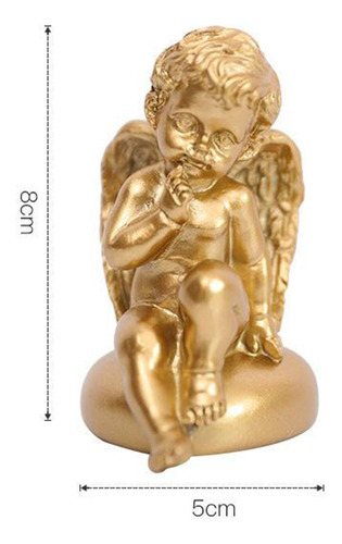 Estatueta De Anjo De Resina, Decoração De Golden 1 30x15cm