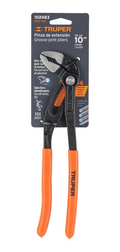 Pinza Extension 10'' Mango Pvc Ajustable Truper 102483