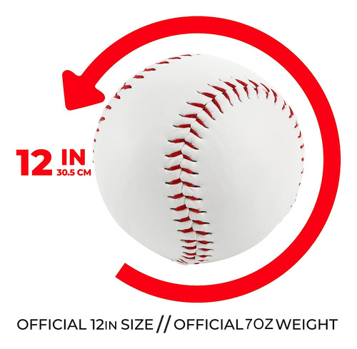 Pack De 6 Pelotas De Softball 12 Pulgadas Para Entrenamiento