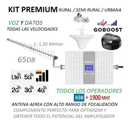 Kit Potente Antena Señal Celular Doble Banda Todo Operador A