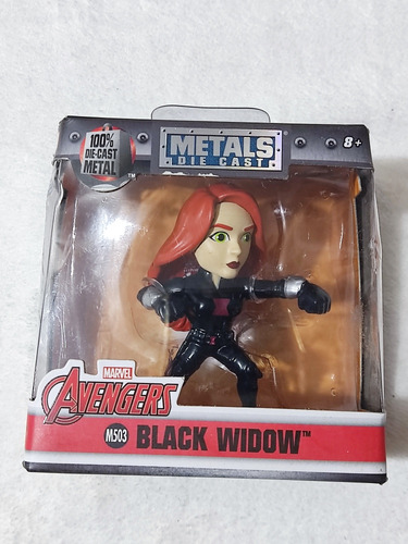 Figura Metal, Black Widow Avengers, Jada Toys 17s, Emp. Daña