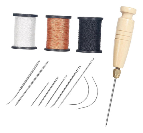 Hilo Encerado De Nailon Para Coser, Punzones De Costura Para