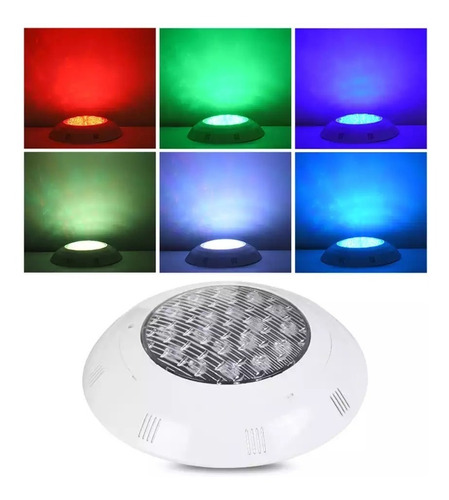 Foco Led Piscina Con Control Remoto 18w Color 12v Rgb