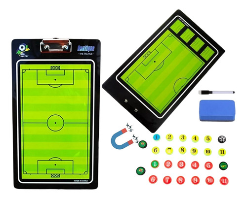 Tabla Tactica Magnetica Futbol Doble Cara +fichas + Marcador