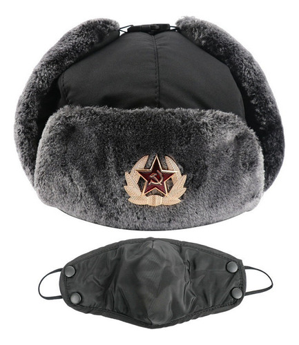 Gorra Impermeable Con Emblema Soviético Fighter Ushanka